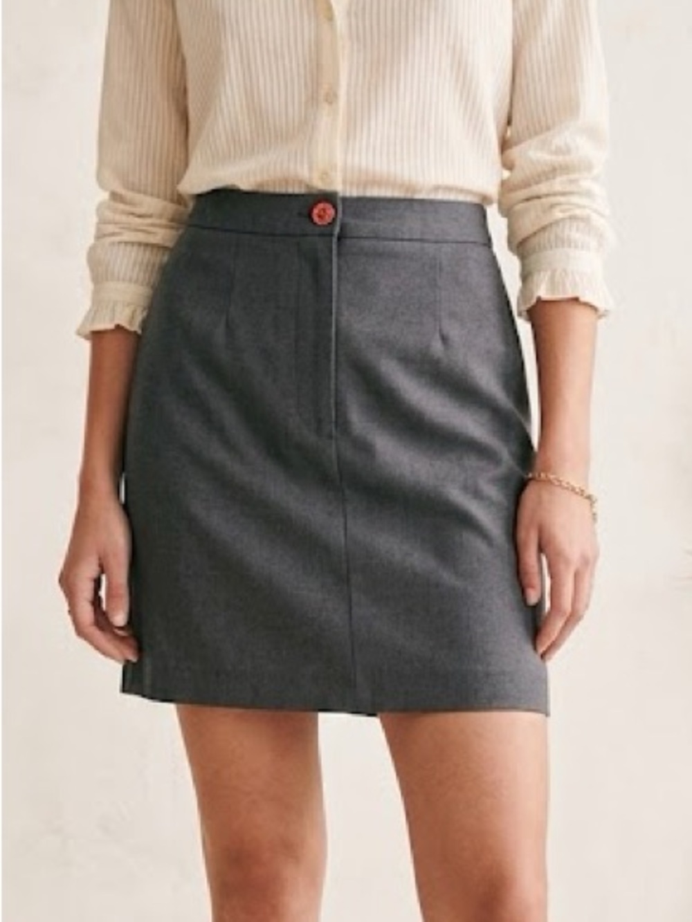 Vintage Lily Pulitzer 90’s Retro Little Woven Mini Skirt Charcoal Gray Size 4